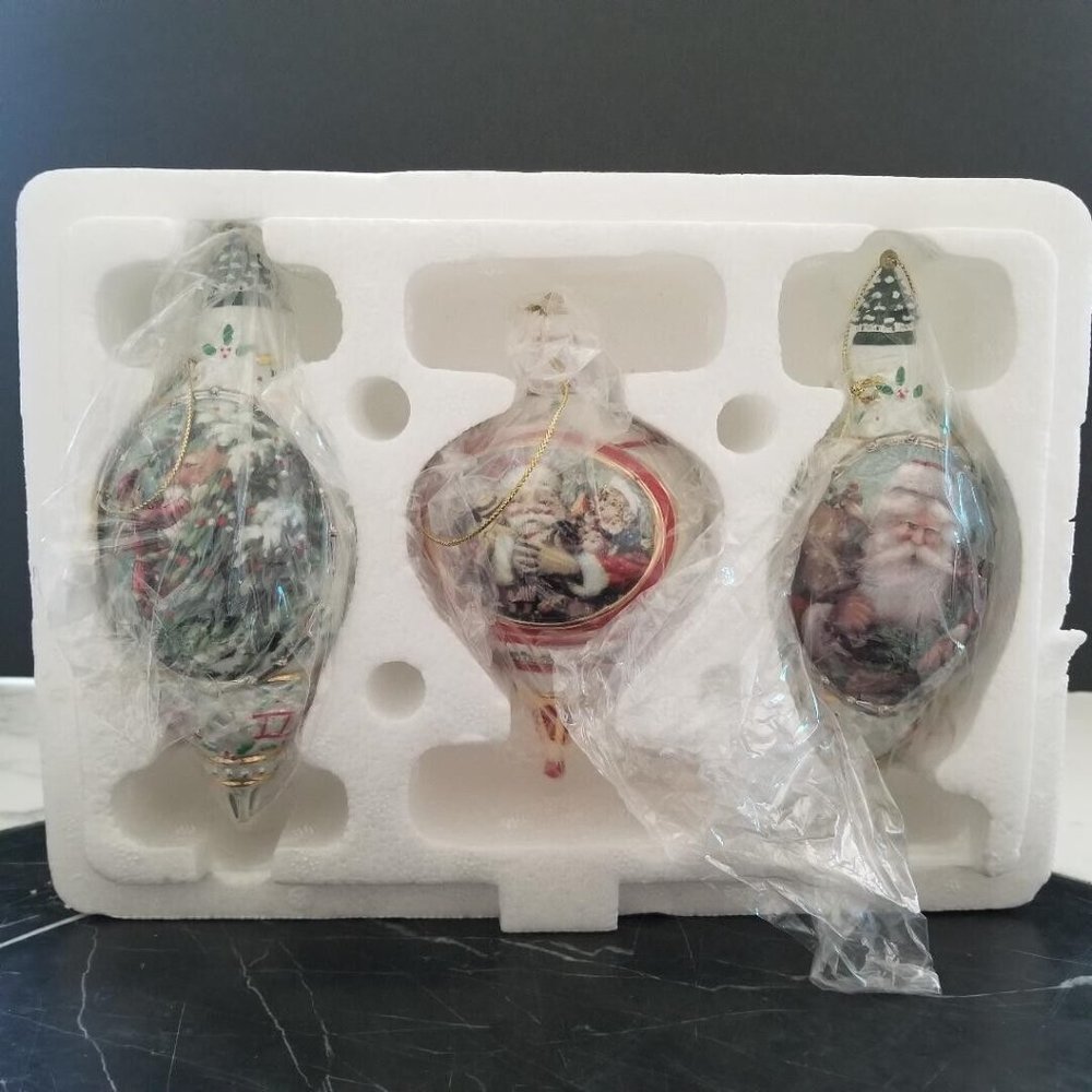 2000 Bradford Exchange Santa Millennial Porcelain Santa Ornament Collection #1 - Picture 12 of 13